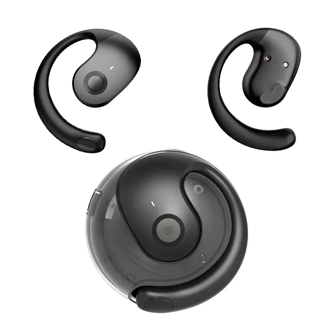 Headphones Wireless - Auriculares TWS Transparentes Bluetooth con Pantalla,