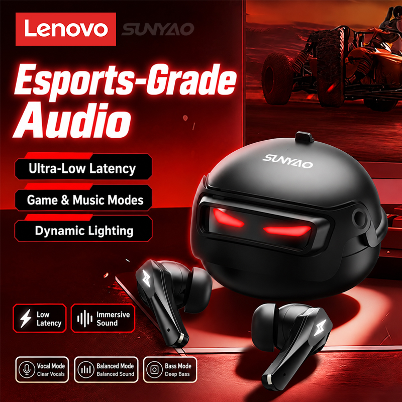 Headphones Wireless - Auriculares inalámbricos para juegos Lenovo GT101,